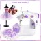 Mini Sewing Machine for Beginners - 240 Pieces Fashion Designer Kit with Portable Sewing Machine for Girls, DIY Doll Clothes Making Kit with 2 Mannequins, Creativity Gift Toy for Kids